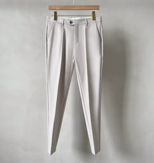 2025 Summer British style trousers for men business drape straight slim fit large size casual 9 nine points suit trousers