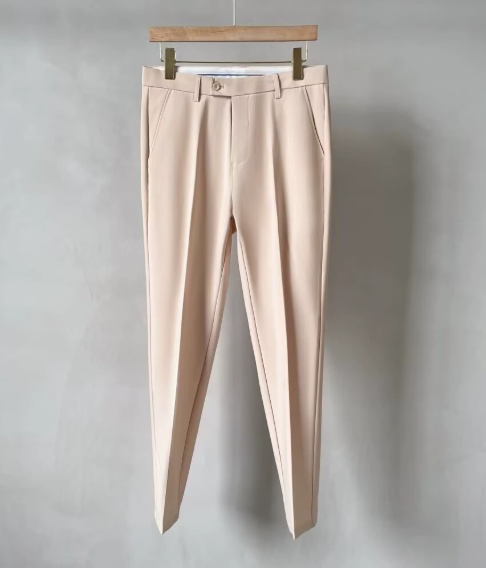 2025 Summer British style trousers for men business drape straight slim fit large size casual 9 nine points suit trousers