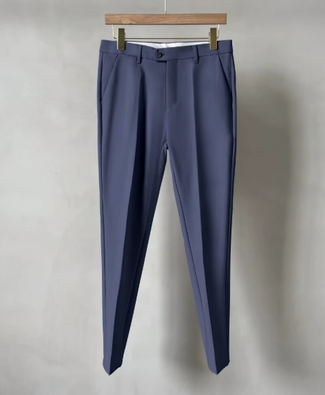 2025 Summer British style trousers for men business drape straight slim fit large size casual 9 nine points suit trousers