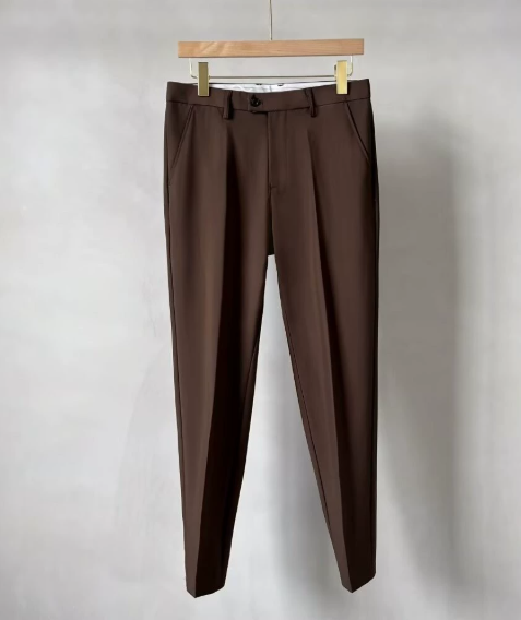2025 Summer British style trousers for men business drape straight slim fit large size casual 9 nine points suit trousers