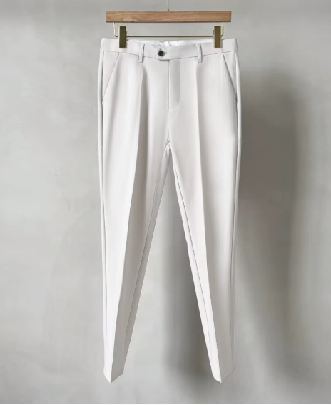 2025 Summer British style trousers for men business drape straight slim fit large size casual 9 nine points suit trousers