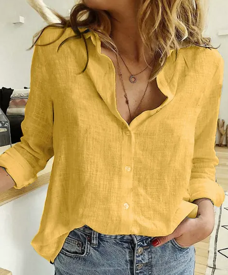 Vintage Cotton Linen Casual Tops Tees Spring Autumn Y2k T-shirt Woman Clothing Fashion T-shirt Clothing Streetwear T Shirts Women